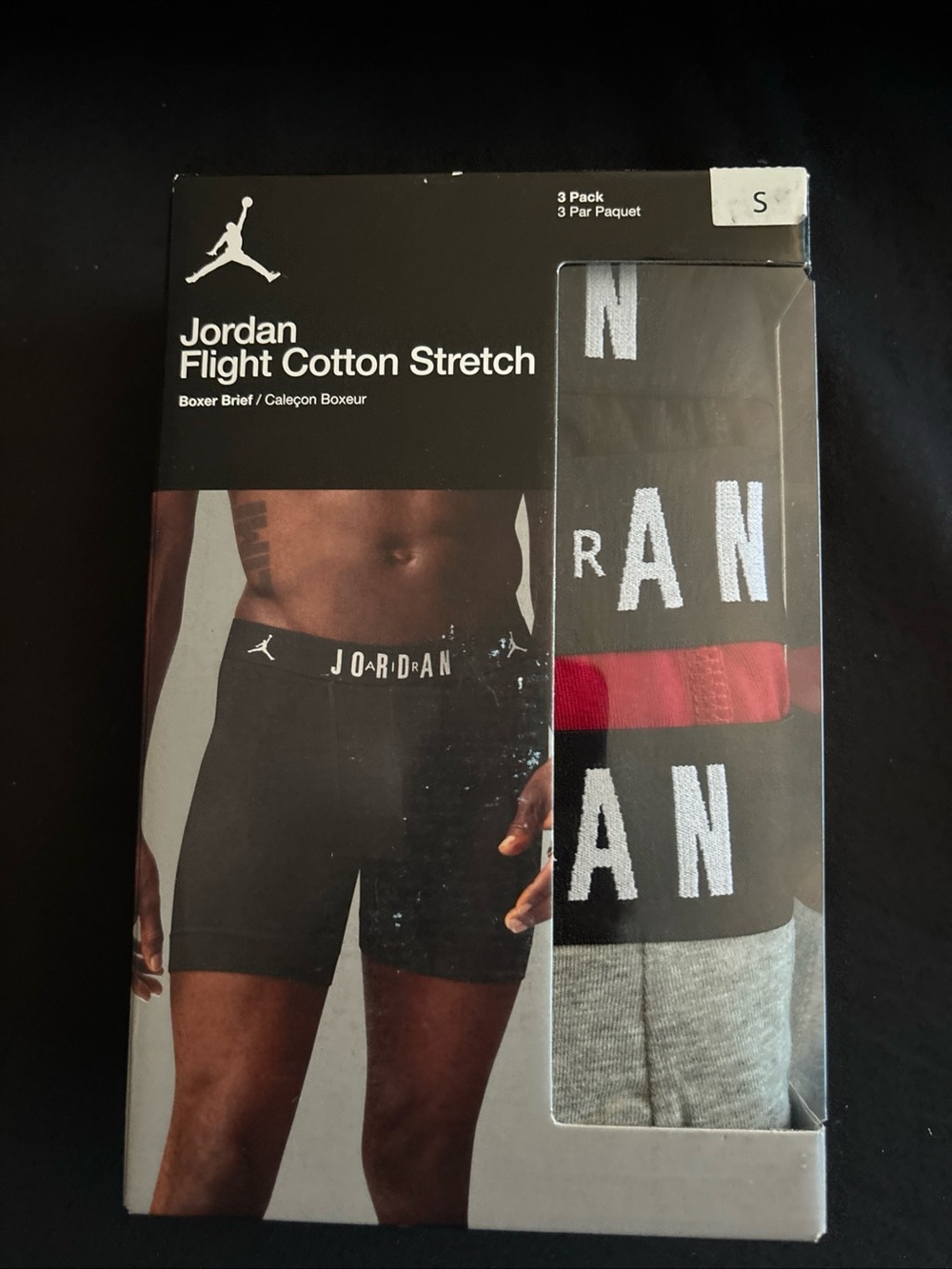 Jordan 3-Pack Boxer Briefs - Black, Red, Gray